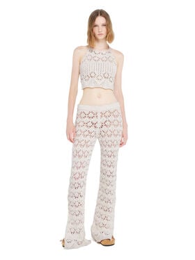 Alanui Lagoon Romance Pants White Pearl