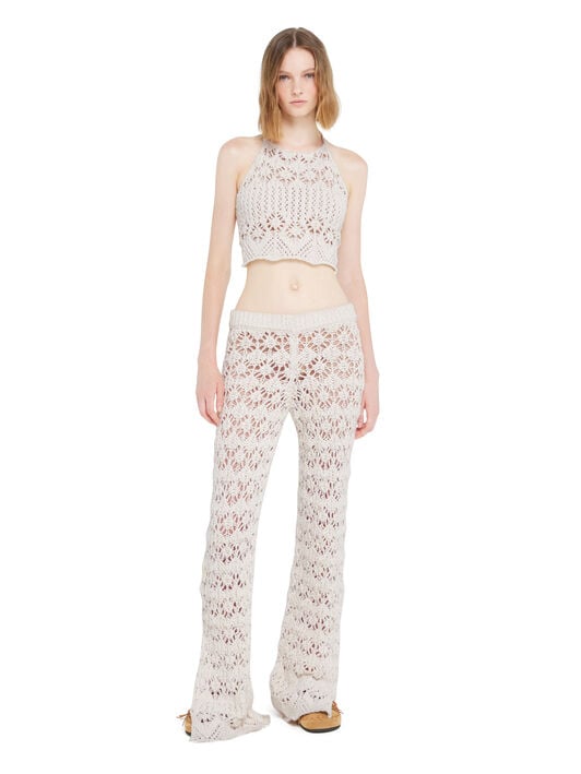 Alanui Lagoon Romance Pants White Pearl LWHG018R26KNI001 Alanui Lagoon Romance Pants White Pearl LWHG018R26KNI001