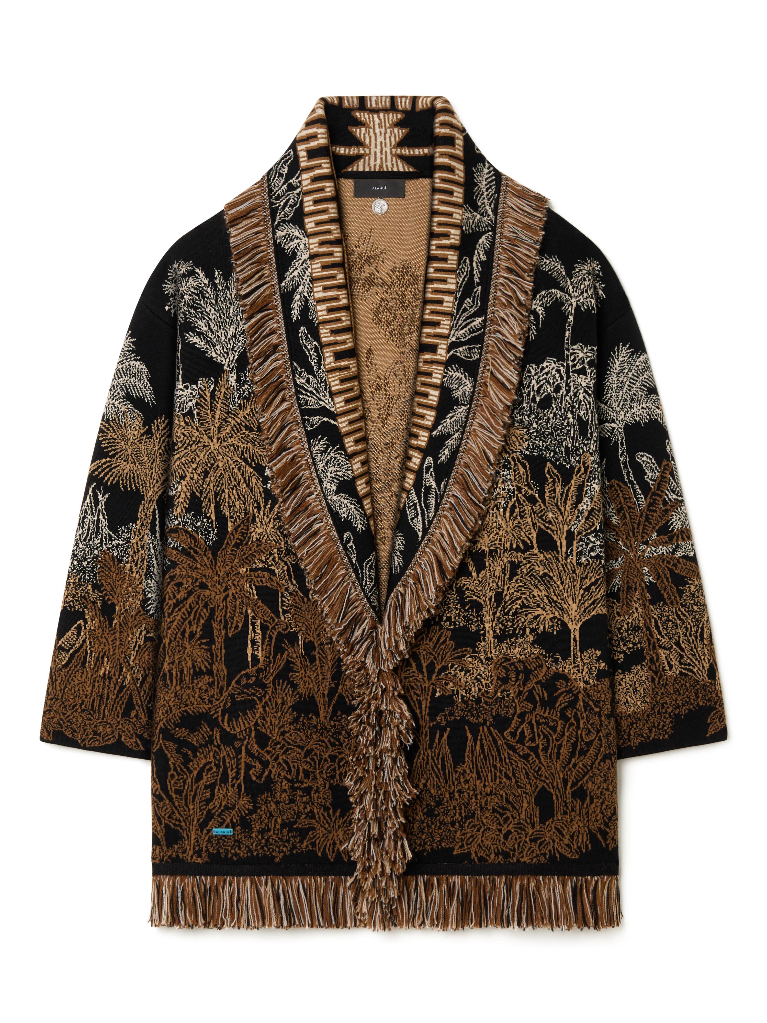 Alanui Jungle Toile De Jouy Cardigan Black-Pecan LWHB064R25KNI009