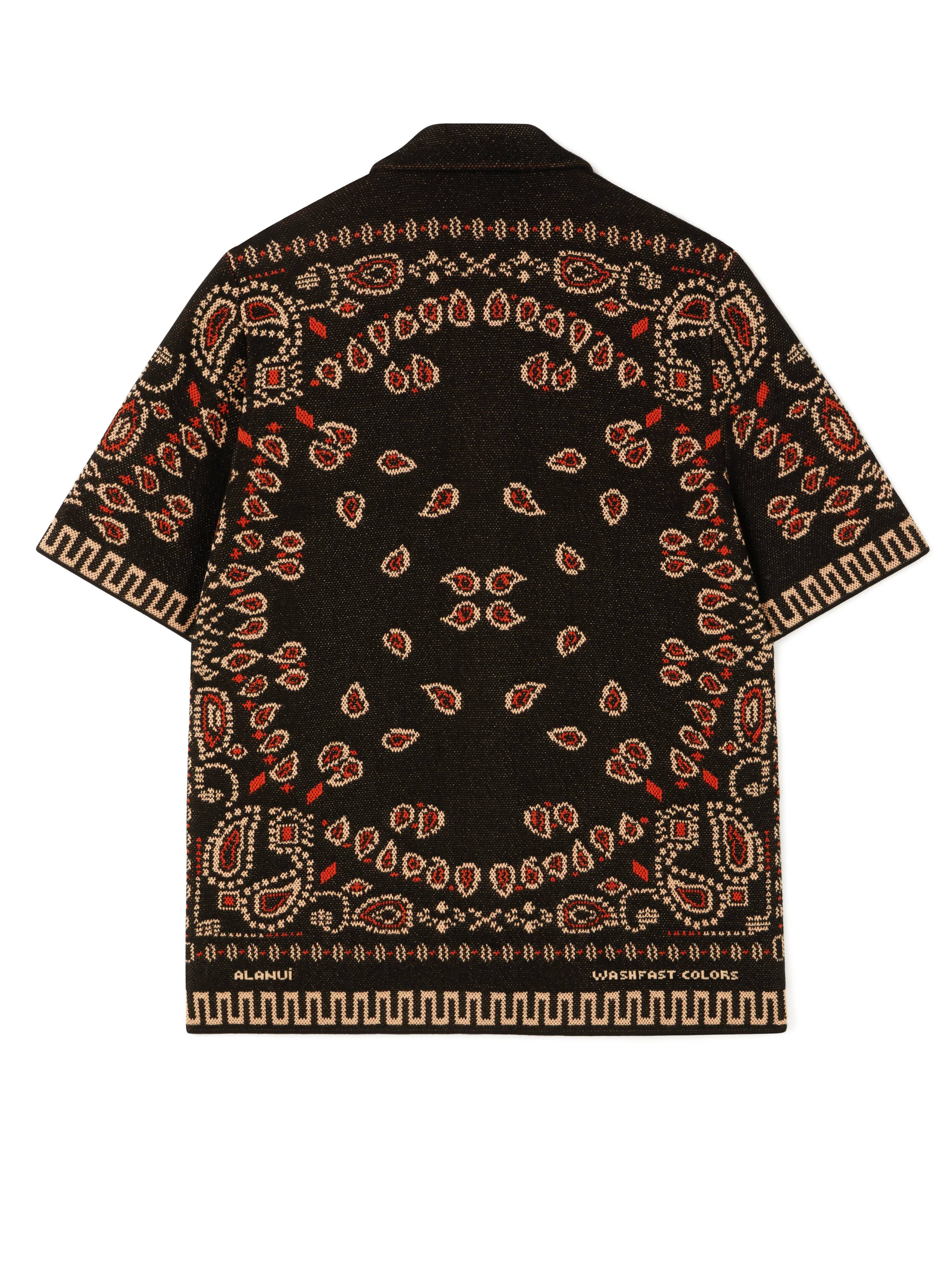Alanui Cotton Piquet Bandana Shirt Black-Furnace LMHY001R25KNI001