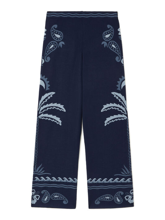 Alanui Glimpse Of Eden Pants Midnight-Denim LWHG016E25KNI002