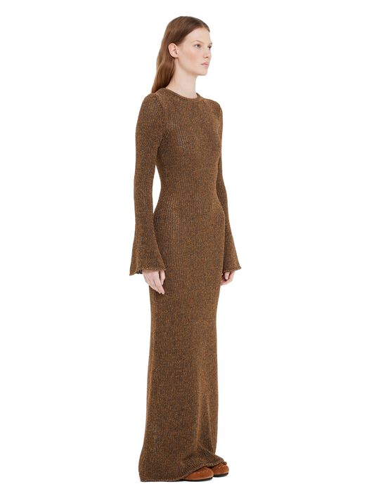 Alanui Shady Beach Dress Pecan LWHI05FR25KNI001