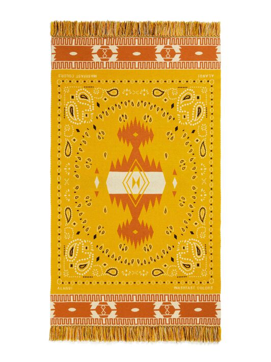 Alanui Bandana Jacquard Blanket Curcuma/Gold LWRO002R24KNI002