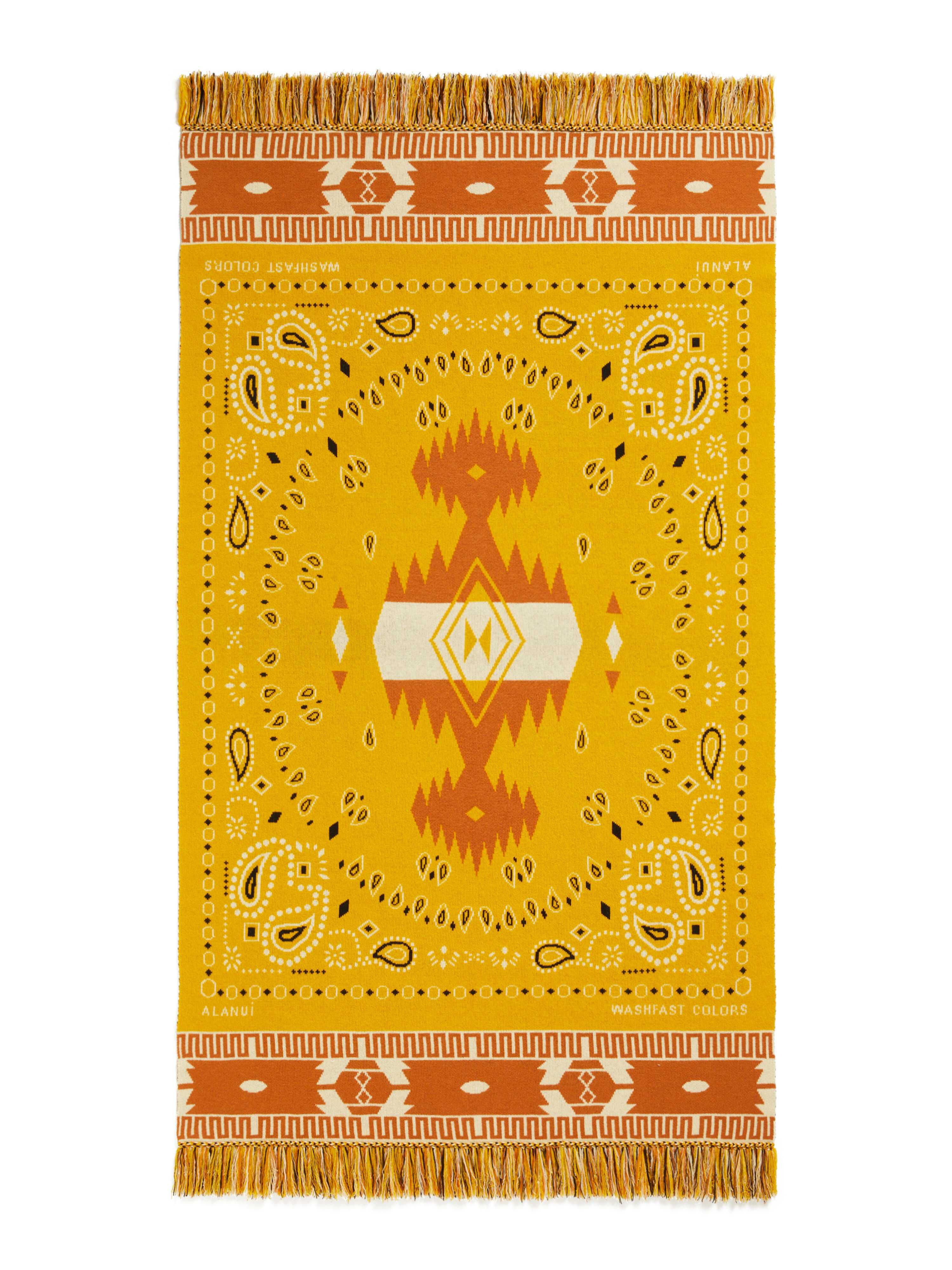 Alanui Bandana Jacquard Blanket Curcuma/Gold LWRO002R24KNI002