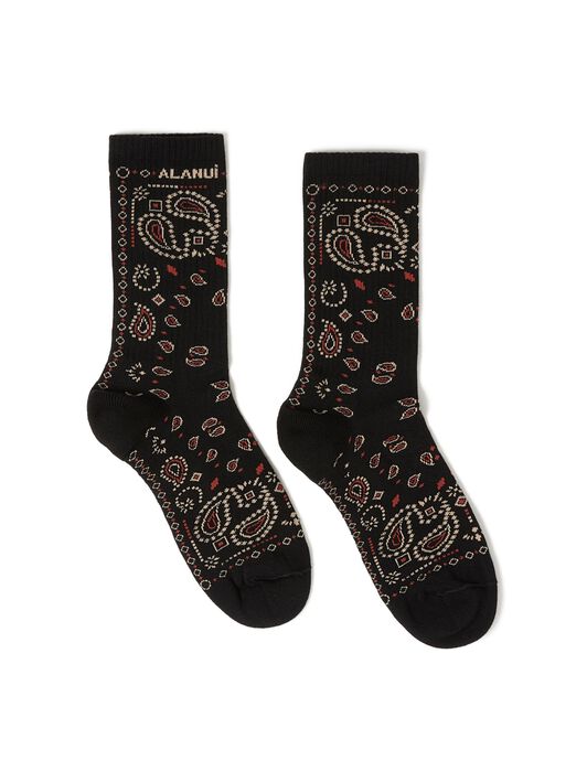 Alanui Bandana Socks Black-Furnace LWRA007R25KNI001