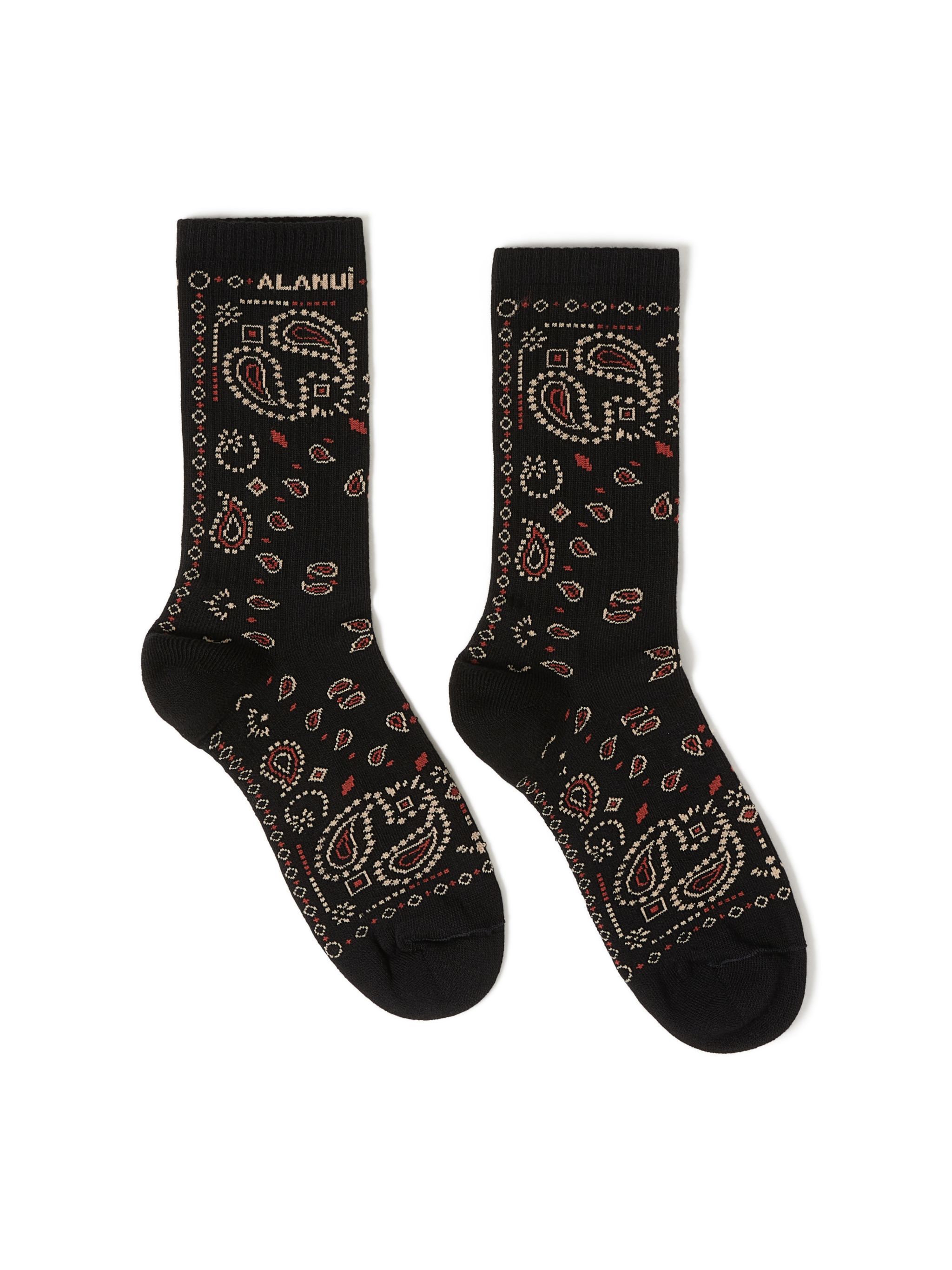 Alanui Bandana Socks Black-Furnace LWRA007R25KNI001