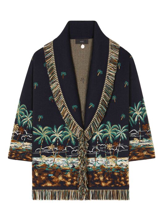 Alanui The Tale Of A Hawaiian Cardigan Midnight Blue-Multicolor LWHB064E24KNI00B