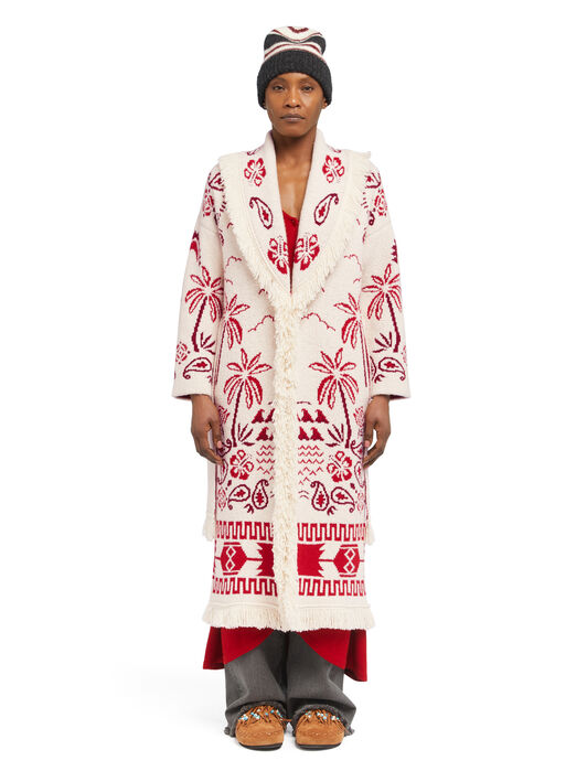 Alanui Glimpse Of Eden Coat Chalk-Ruby LWHQ003E25KNI002