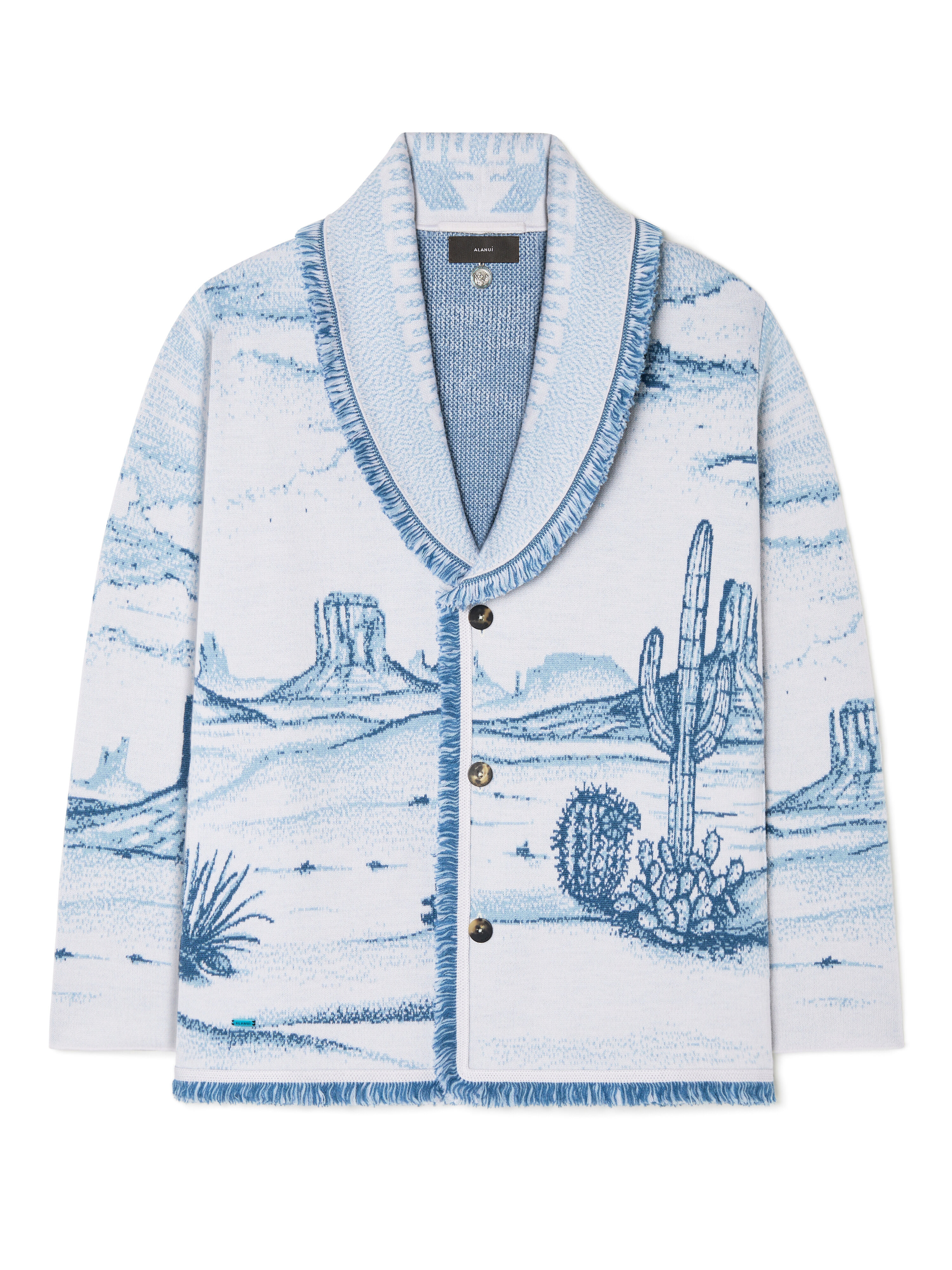 Alanui Silent Rider Cardigan Chalk-Bluebell LMHB038E25KNI002