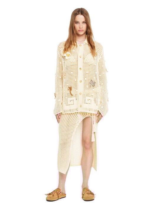 Alanui Where The Waves Begins Shirt Sand LWHY004R26KNI001 Alanui Where The Waves Begins Shirt Sand LWHY004R26KNI001