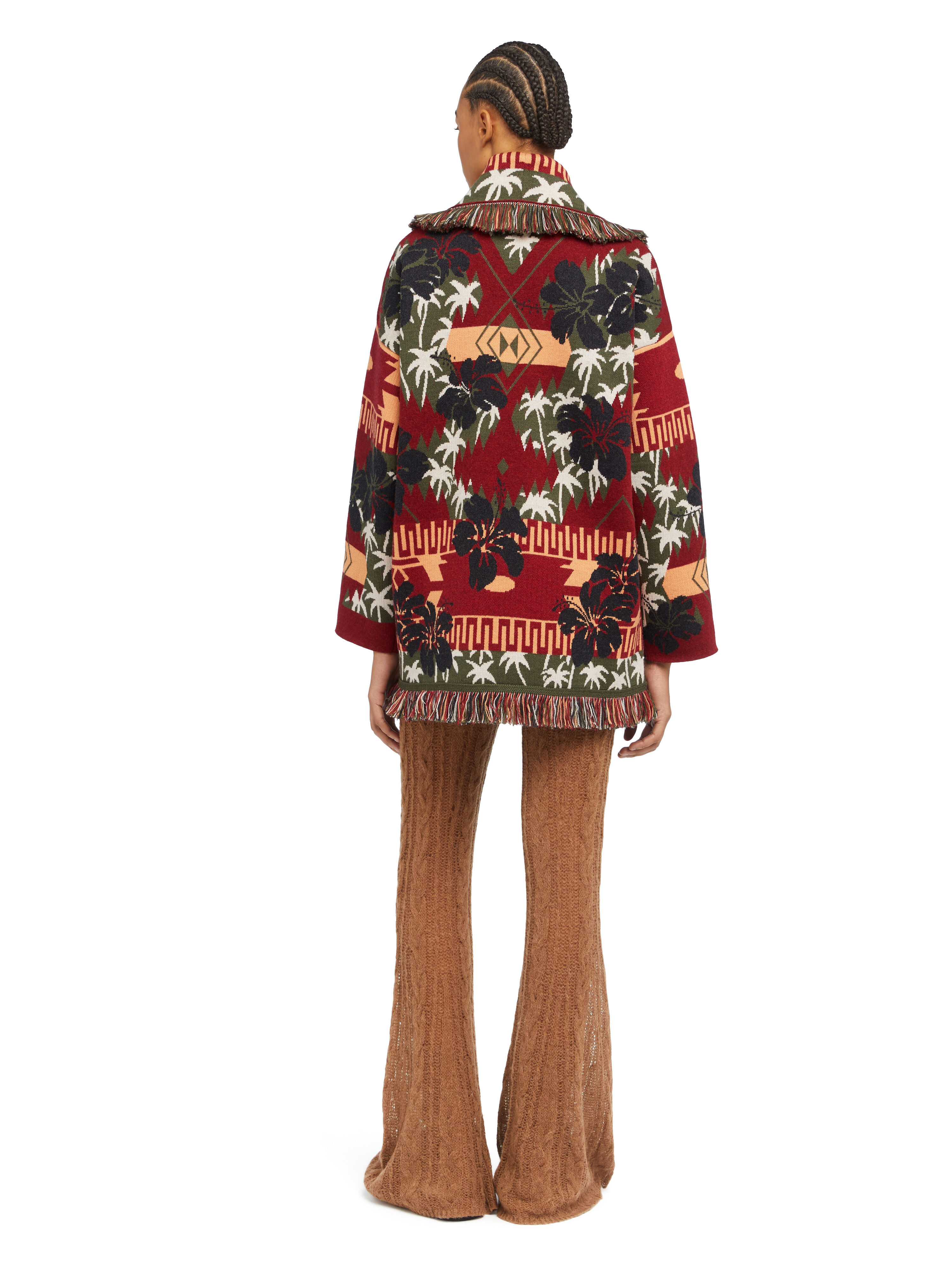 Alanui Hibiscus Bloom Cardigan Ruby-Multicolor LWHB064E25KNI009
