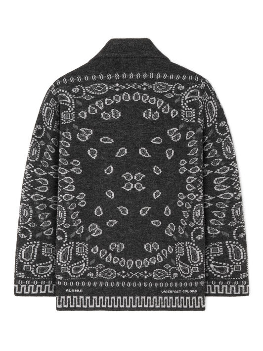 Alanui Bandana Jacquard Shirt Charcoal-Multicolor LMHY005E25KNI001