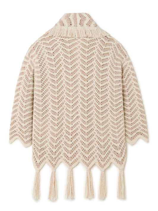 Alanui Shady Beach Cardigan Chalk-Almond LWHB064R25KNI006