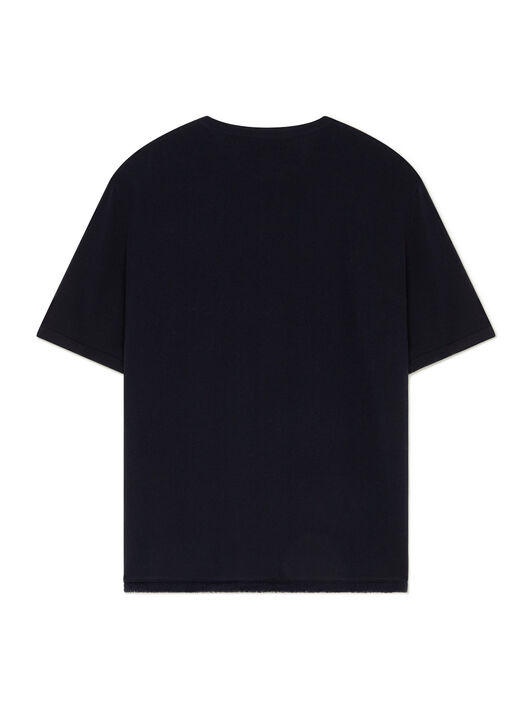 Alanui Knit T-Shirt Dark Blue LMHW002E25KNI001