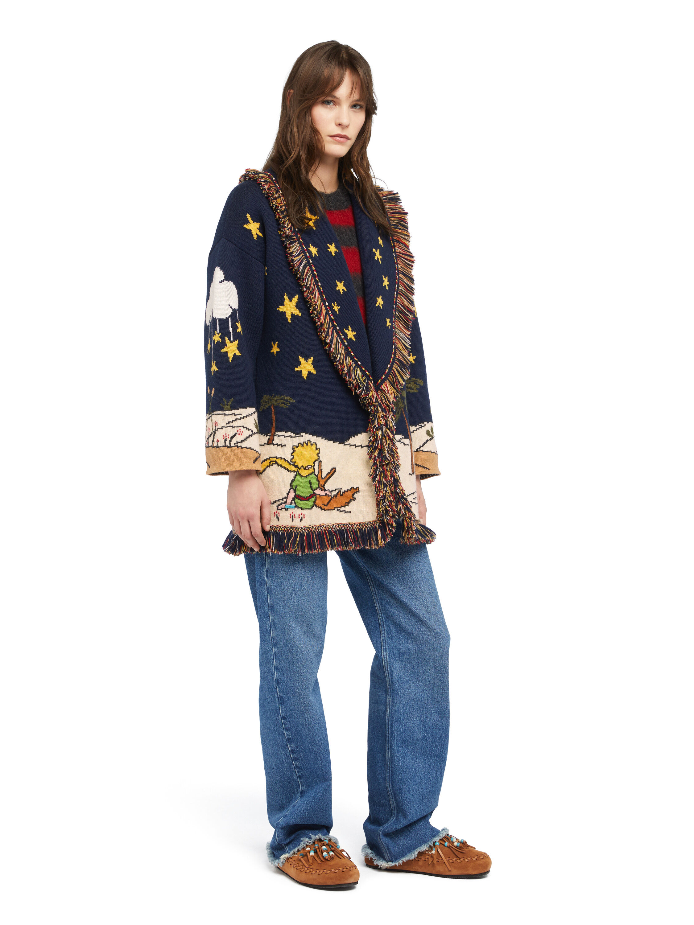 Alanui Collab The Little Prince Cardigan Midnight-Multicolor LWHB064E25KNI00J