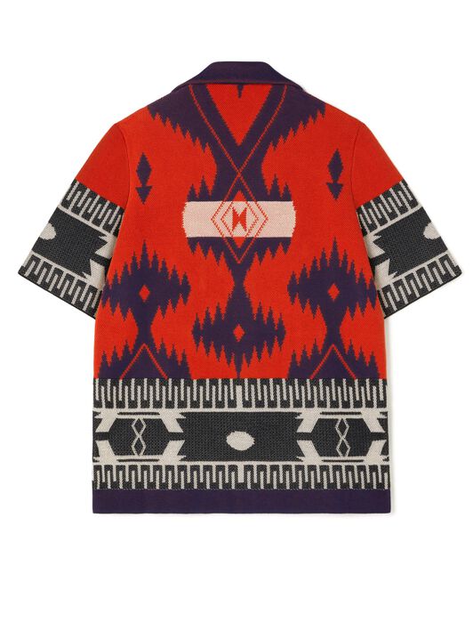 Alanui Cotton Piquet Icon Shirt Furnace-Indigo LMHY001R25KNI002