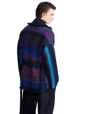 Alanui Giorgio Armani for Alanui Cardigan Blue-Purple