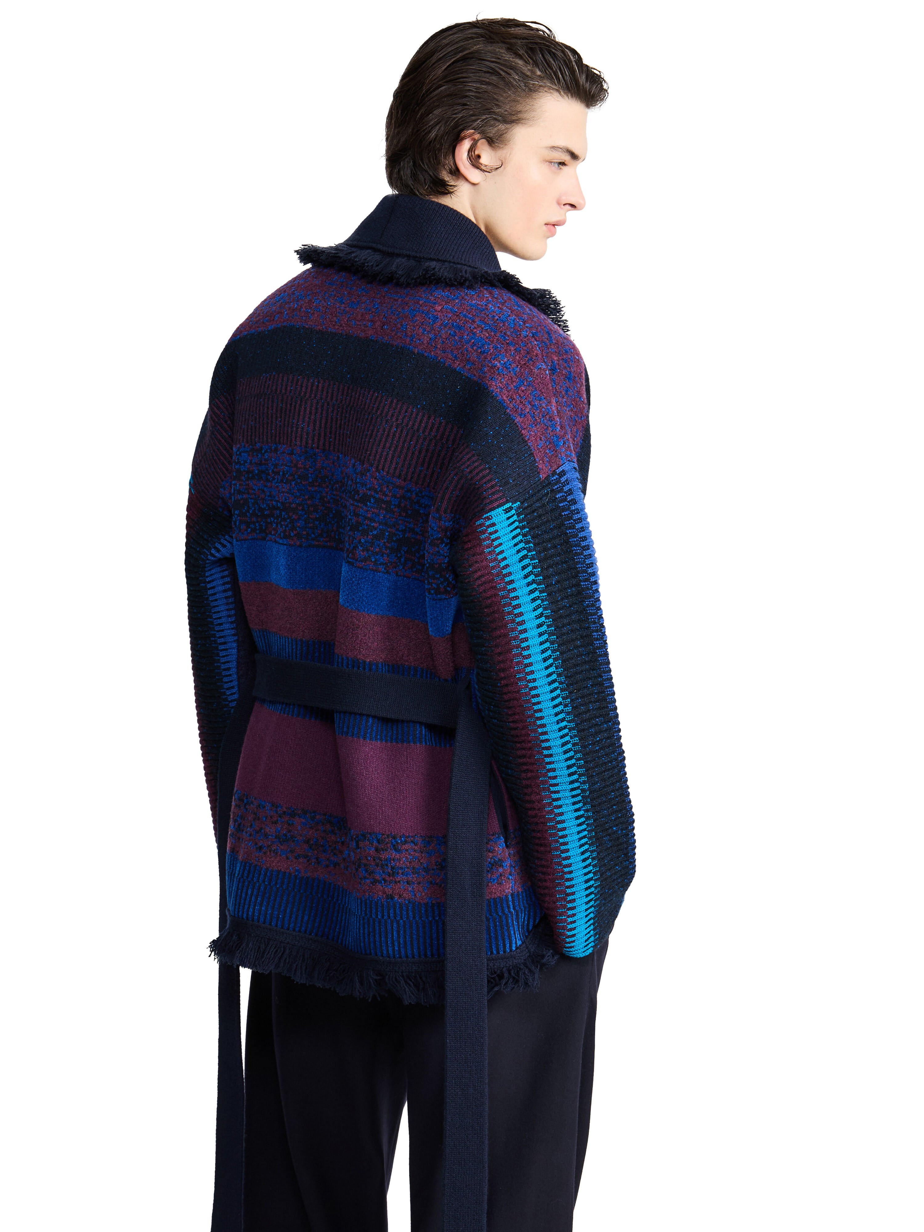 Alanui Giorgio Armani for Alanui Cardigan Blue-Purple Alanui Giorgio Armani for Alanui Cardigan Blue-Purple