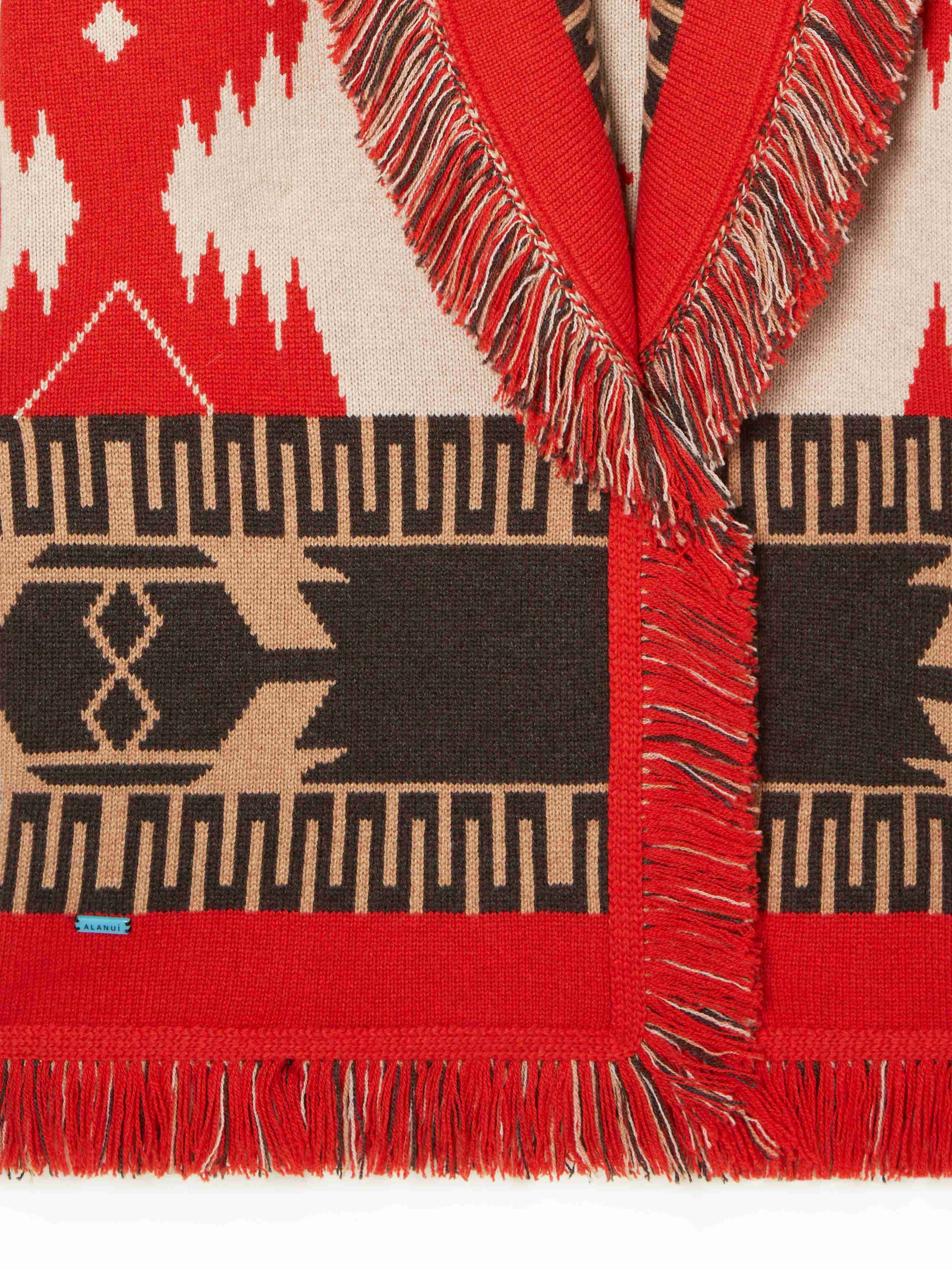 Alanui Icon Jacquard Cardigan Sand Fire LWHB064F23KNI001
