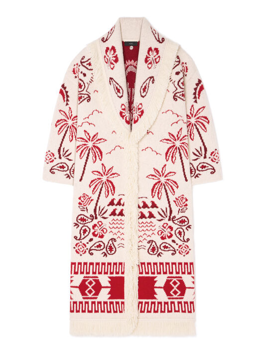 Alanui Glimpse Of Eden Coat Chalk-Ruby LWHQ003E25KNI002