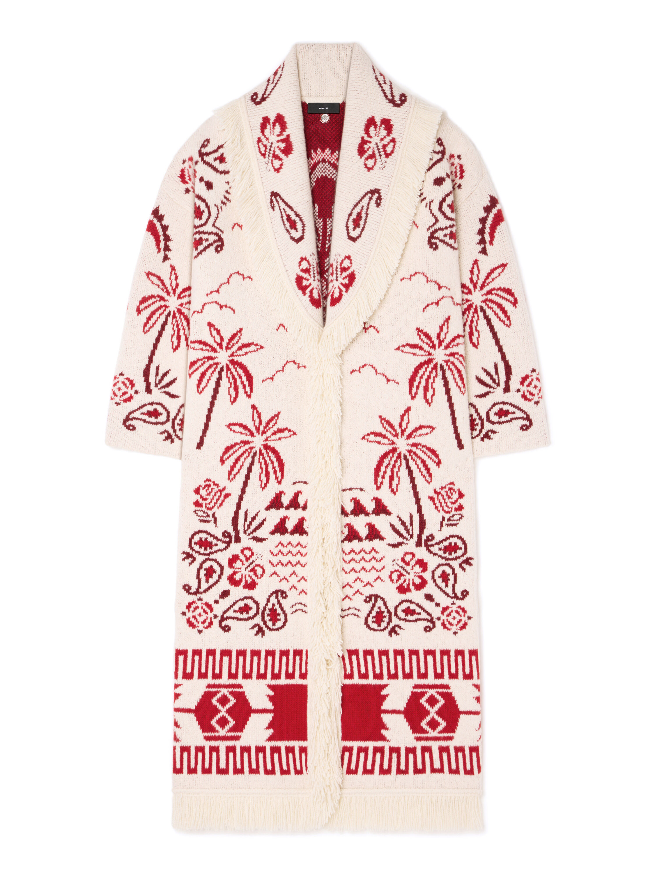 Alanui Glimpse Of Eden Coat Chalk-Ruby LWHQ003E25KNI002