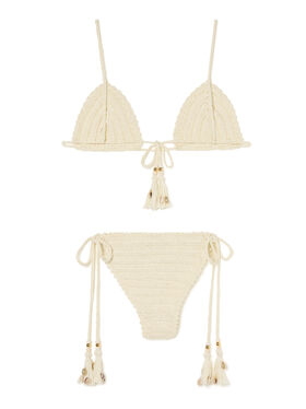Alanui Sea Nomad Crochet Bikini Chalk