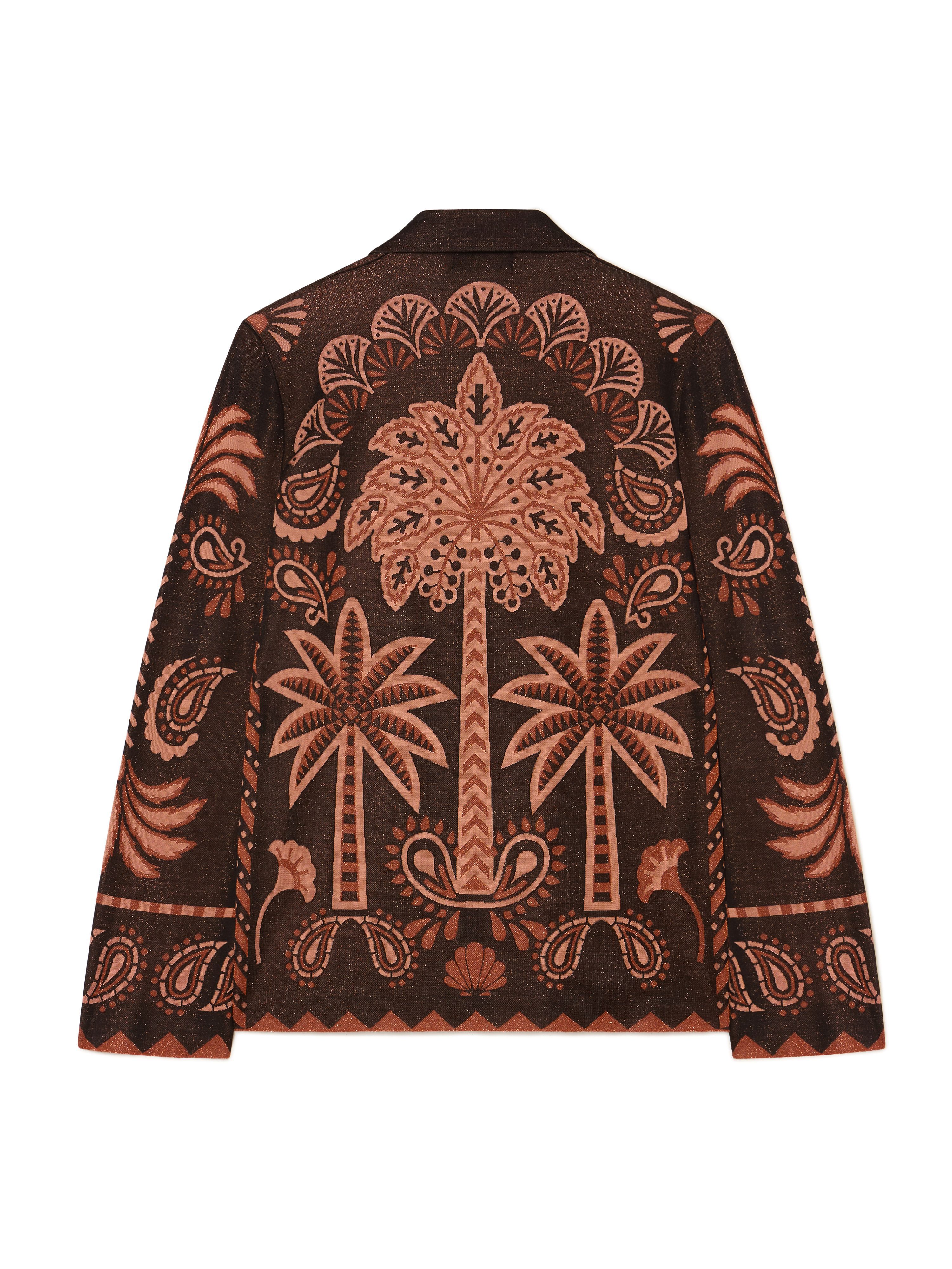 Alanui Wild Wonder Foulard Shirt Black-Terracotta LWHY001R25KNI001