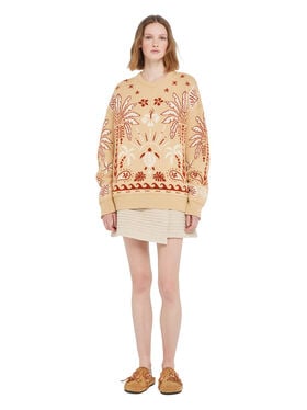 Alanui Echoes Of The Island Sweater Pink Sand-Chalk