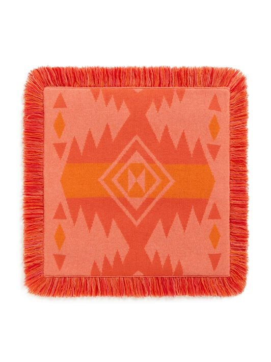 Alanui Icon Jacquard Pillow Papaya-Sunset Orange LWZH001R24KNI001