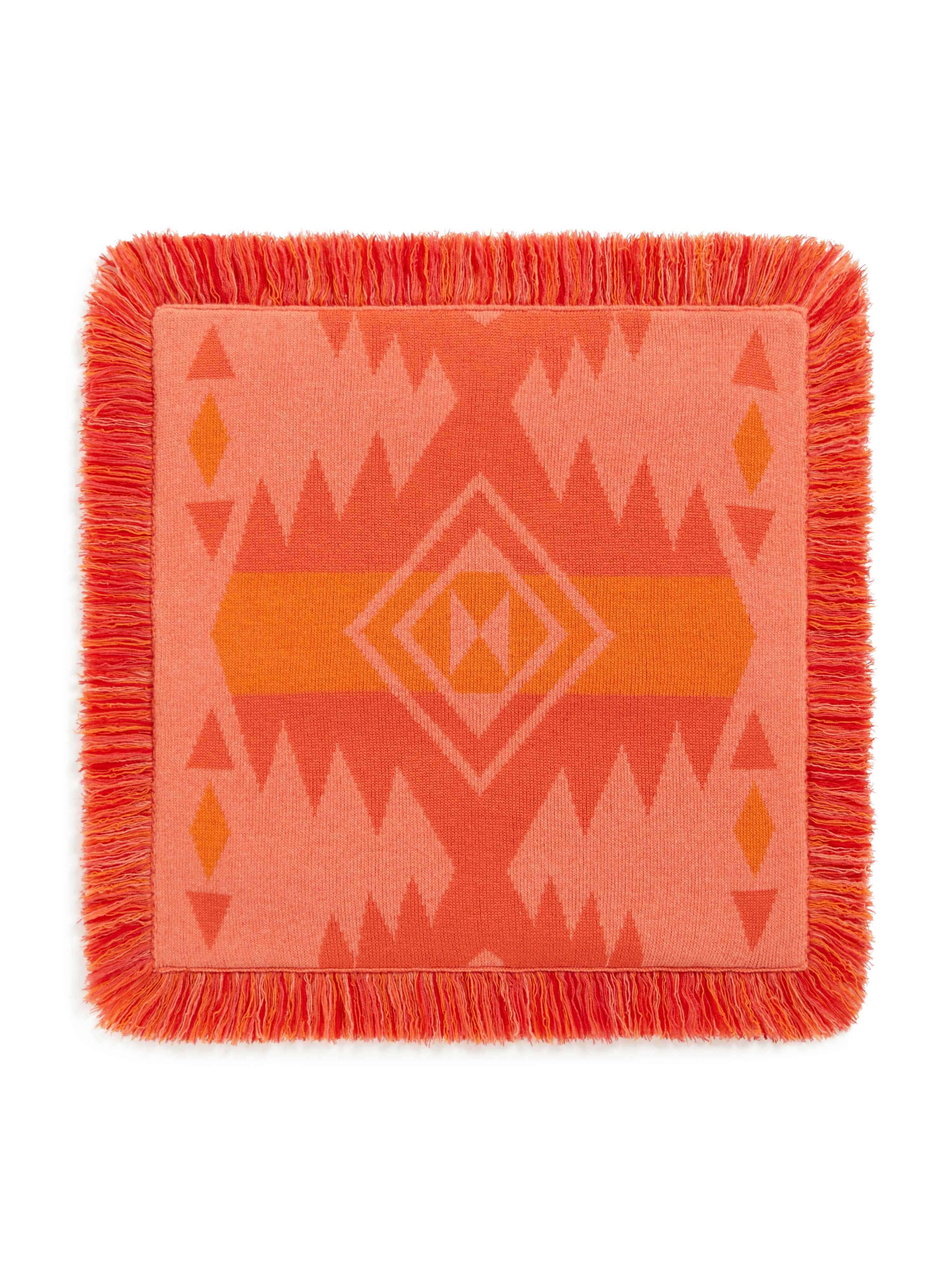 Alanui Icon Jacquard Pillow Papaya-Sunset Orange LWZH001R24KNI001