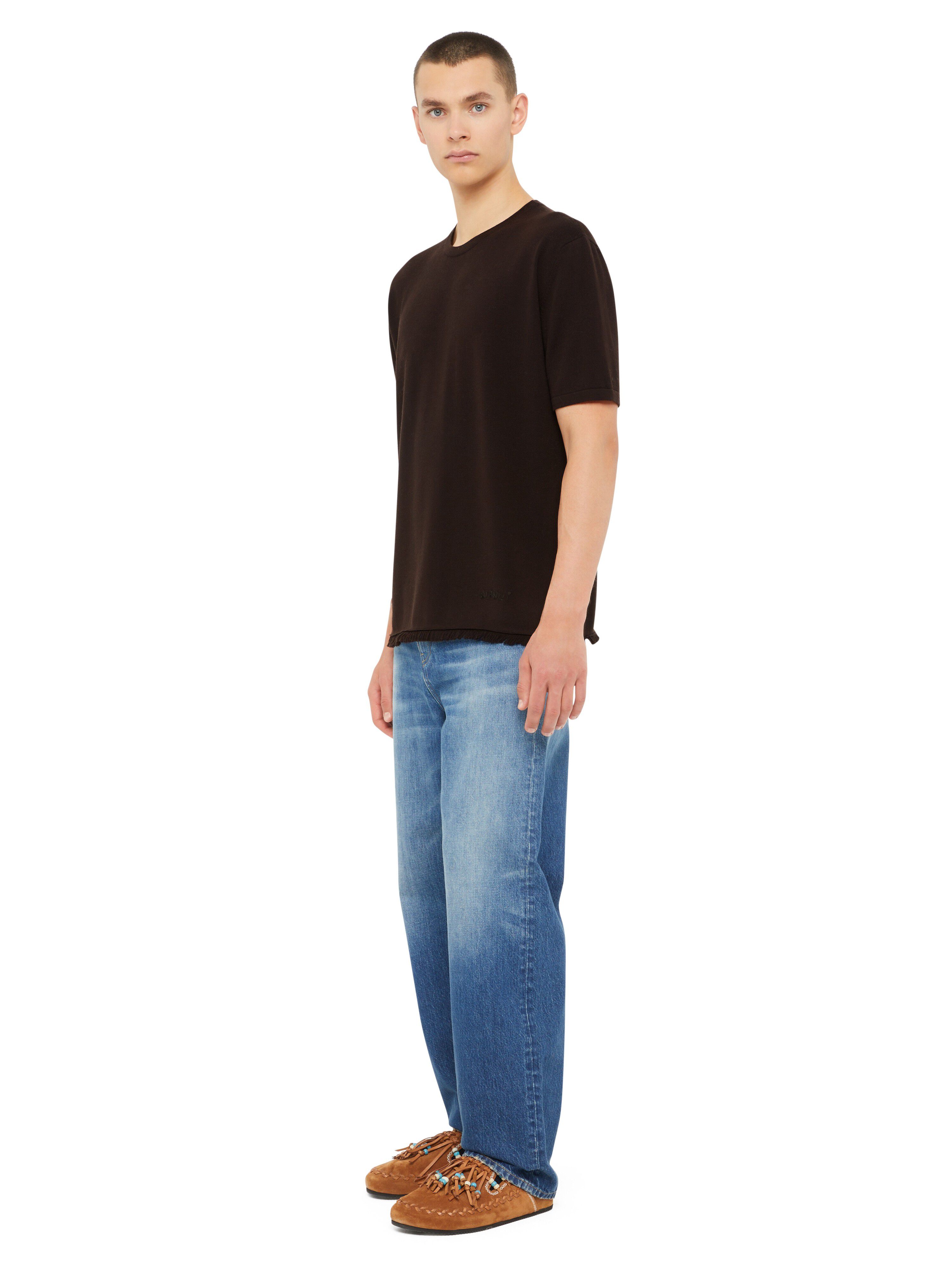 Alanui Knit T-Shirt Coffee LMHW002E24KNI001
