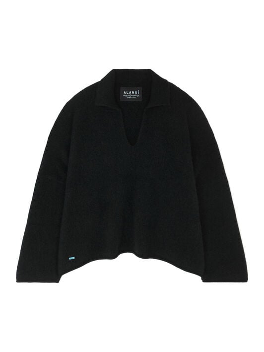 Alanui Alanui Finest Polo Black LWHV002E25KNI001 Alanui Alanui Finest Polo Black LWHV002E25KNI001