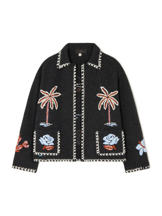 Alanui Remember Me Jacket Charcoal-Multicolor LMHQ002E25KNI001