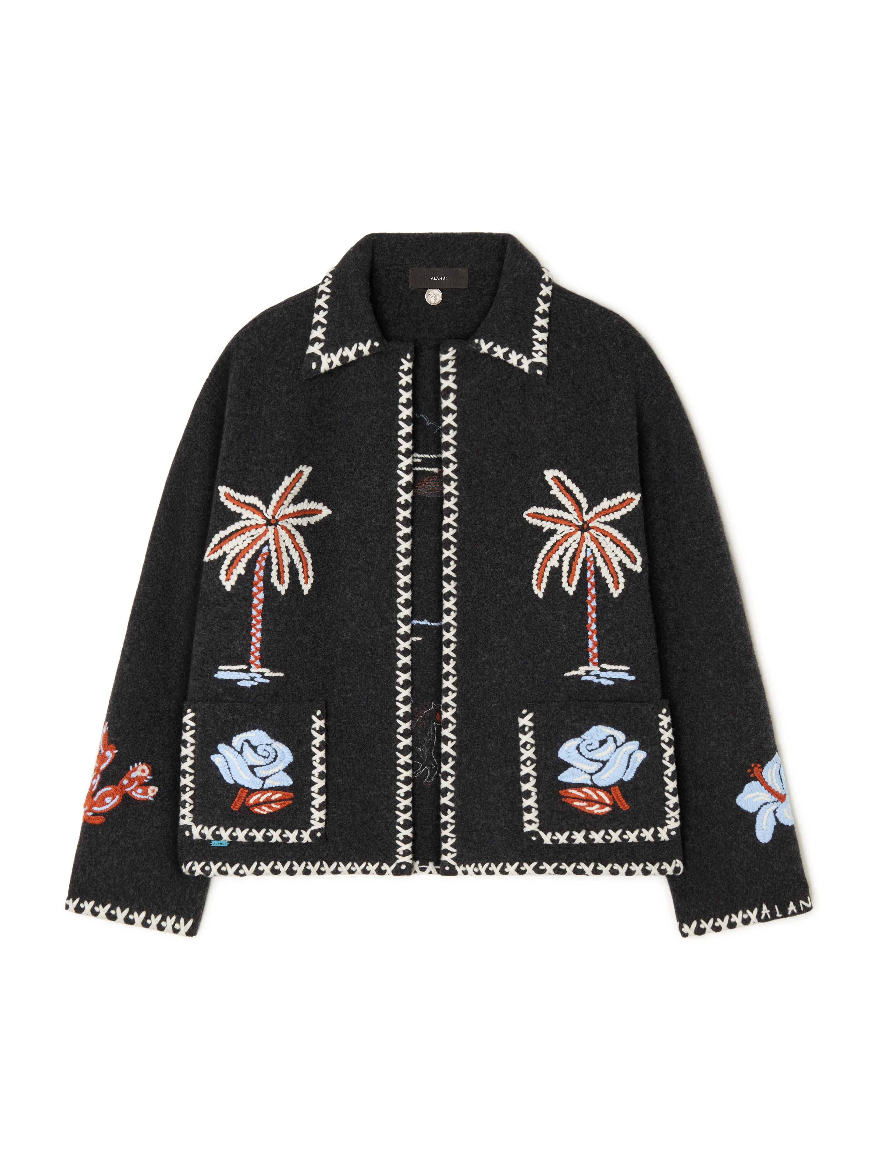 Alanui Remember Me Jacket Charcoal-Multicolor LMHQ002E25KNI001