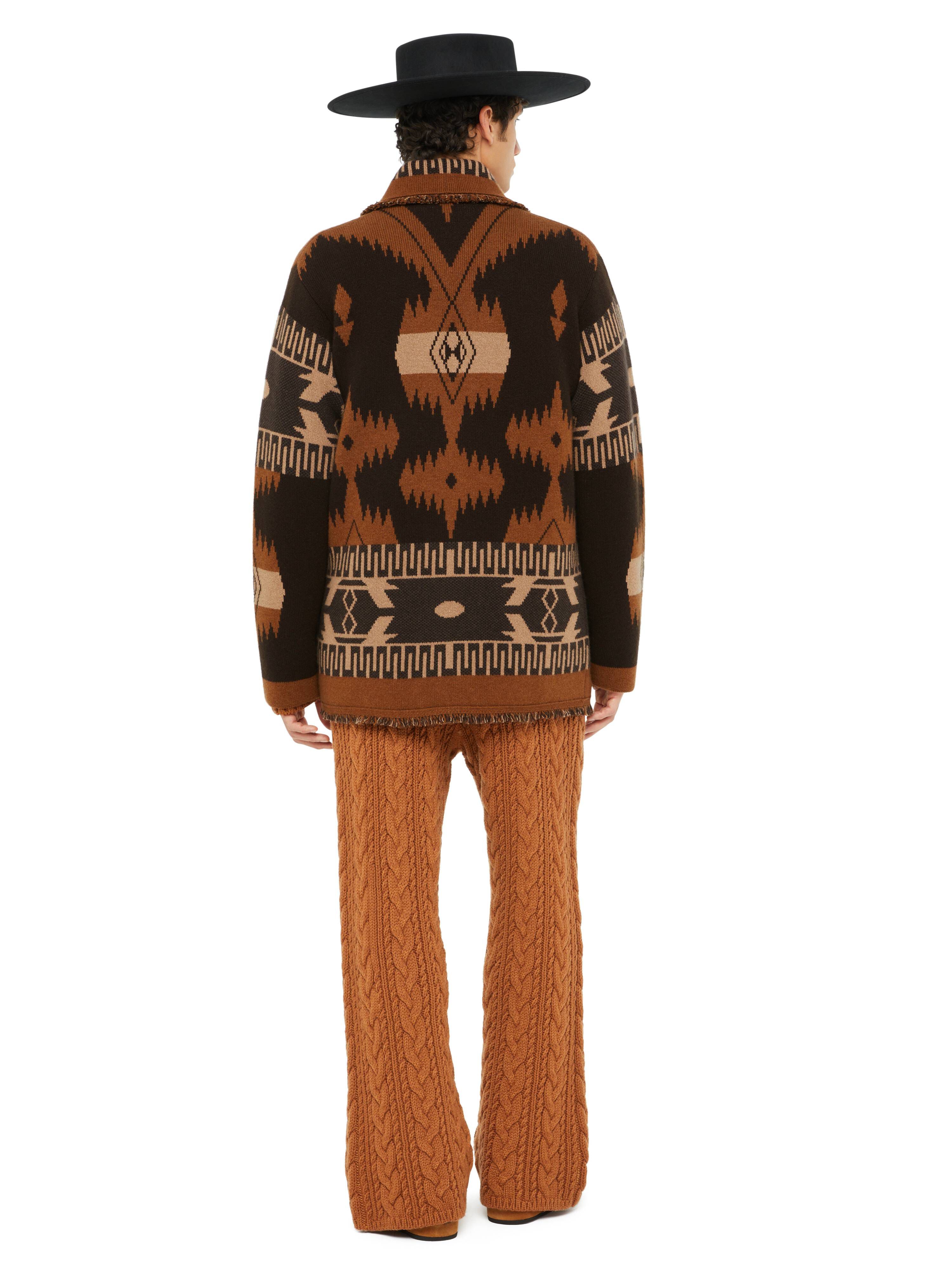 Alanui Icon Jacquard Cardigan Coffee-Dakar LMHB038E24KNI001