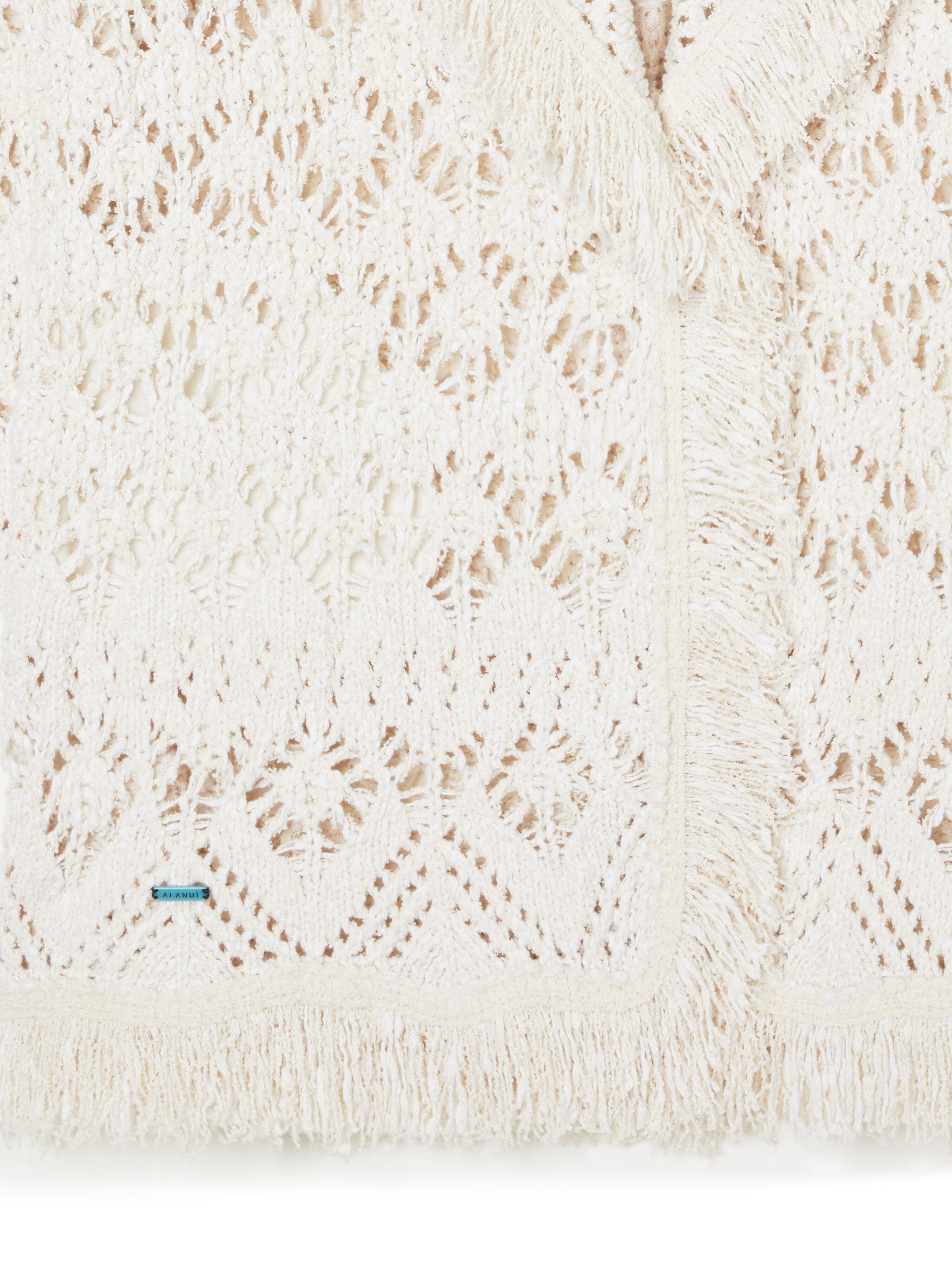 Alanui Lagoon Romance Cardigan White Pearl LWHB064R26KNI024 Alanui Lagoon Romance Cardigan White Pearl LWHB064R26KNI024