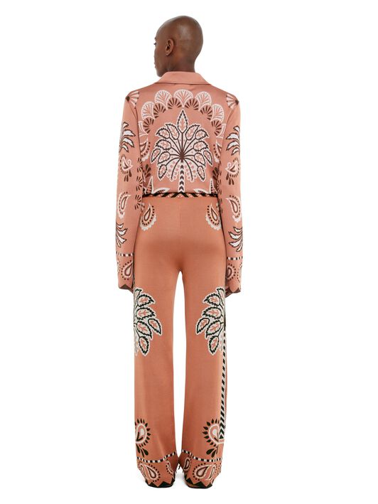 Alanui Wild Wonder Foulard Pants Terracotta-Peach LWHG016R25KNI002