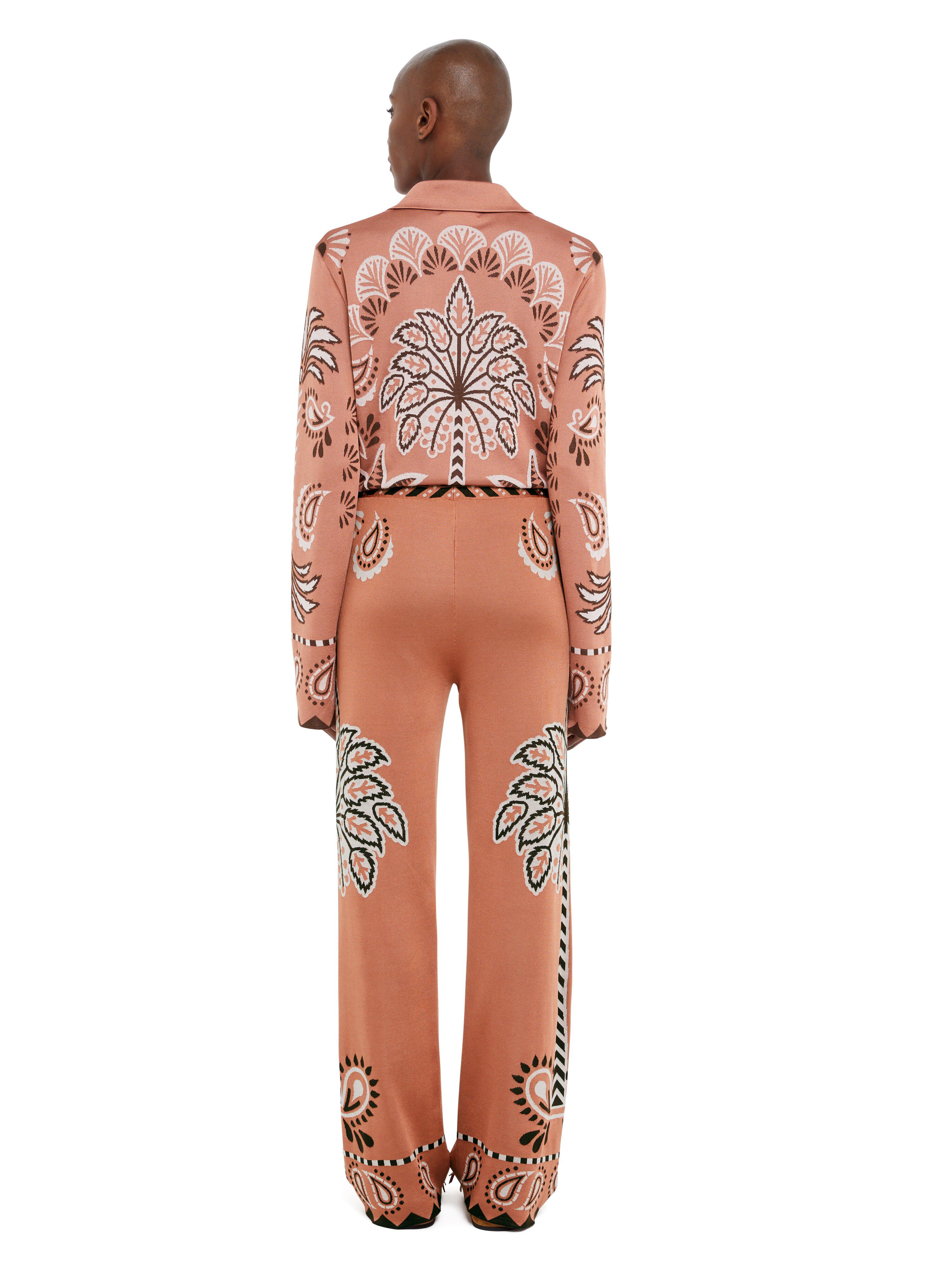 Alanui Wild Wonder Foulard Pants Terracotta-Peach LWHG016R25KNI002