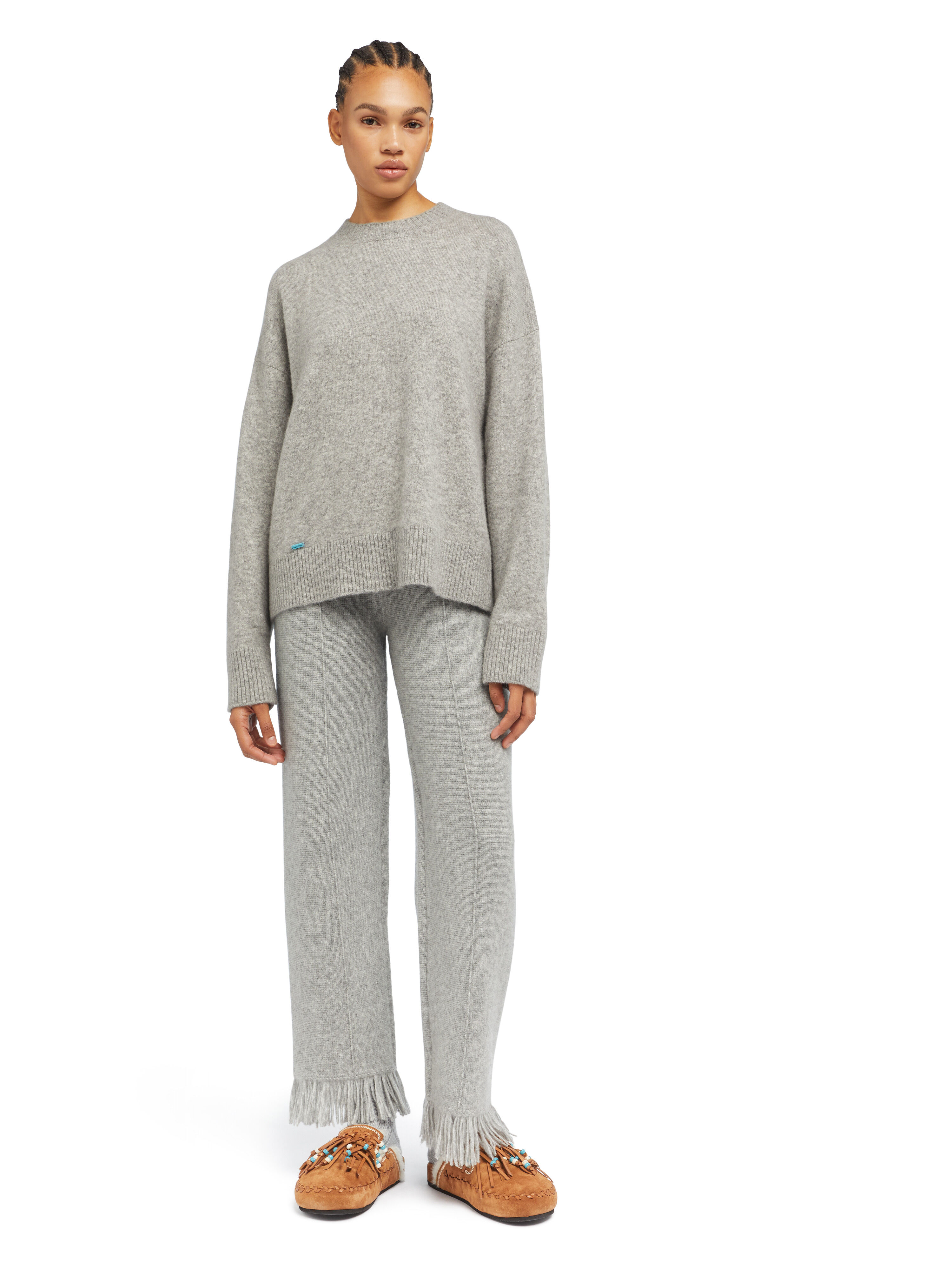 Alanui Alanui Finest Sweater Coco Grey LWHE067E25KNI001