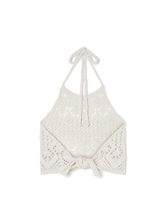 Alanui Lagoon Romance Top White Pearl LWHT010R26KNI001 Alanui Lagoon Romance Top White Pearl LWHT010R26KNI001