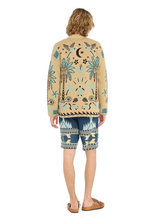 Alanui Echoes Of The Island Cardigan Sand-Parrot LMHB027R26KNI001 Alanui Echoes Of The Island Cardigan Sand-Parrot LMHB027R26KNI001