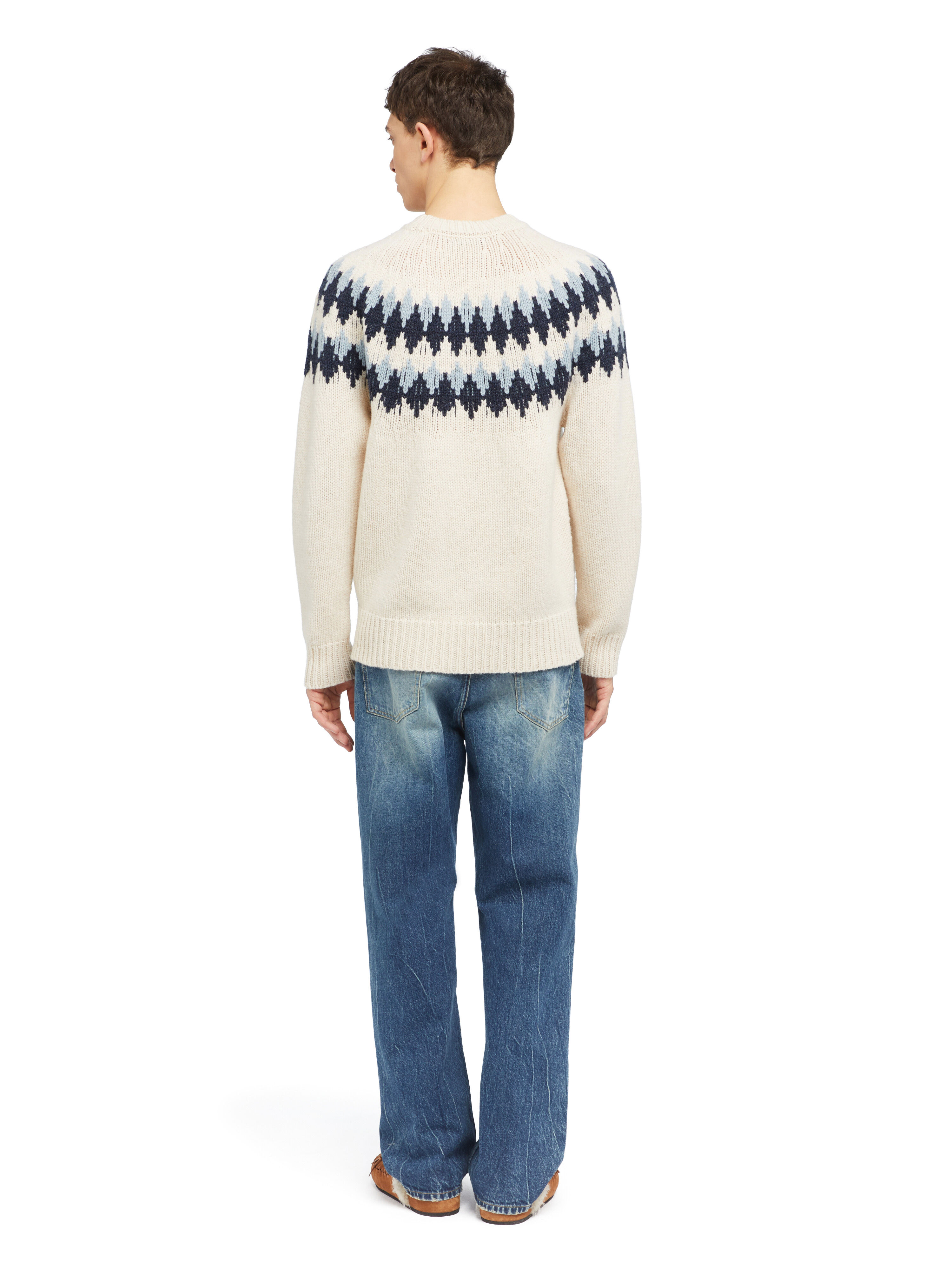 Alanui Sweet Winter Sweater Chalk-Midnight LMHE016E25KNI001