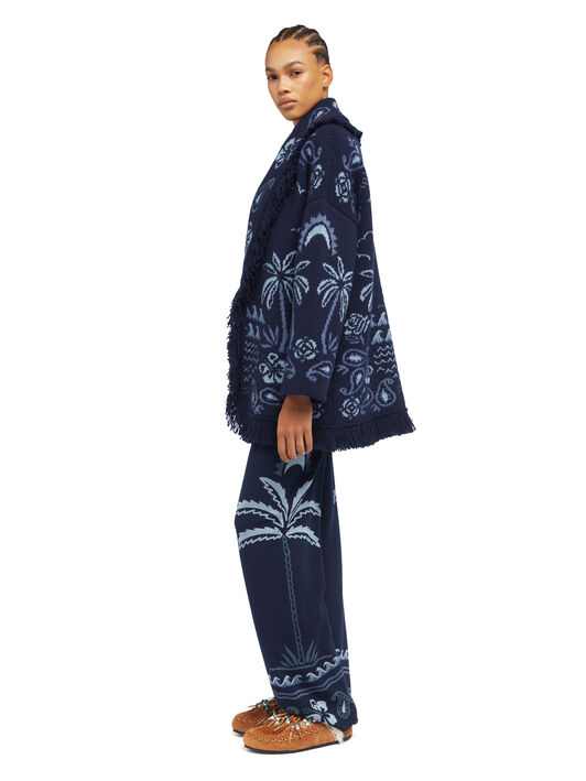 Alanui Glimpse Of Eden Cardigan Midnight-Denim LWHB064E25KNI00C