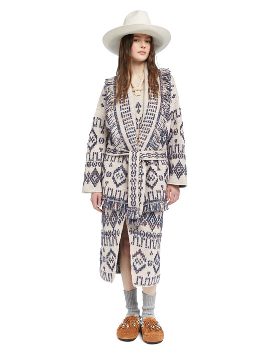 Alanui Grunge Beat Cardigan Chalk-Denim LWHB064E25KNI005 Alanui Grunge Beat Cardigan Chalk-Denim LWHB064E25KNI005
