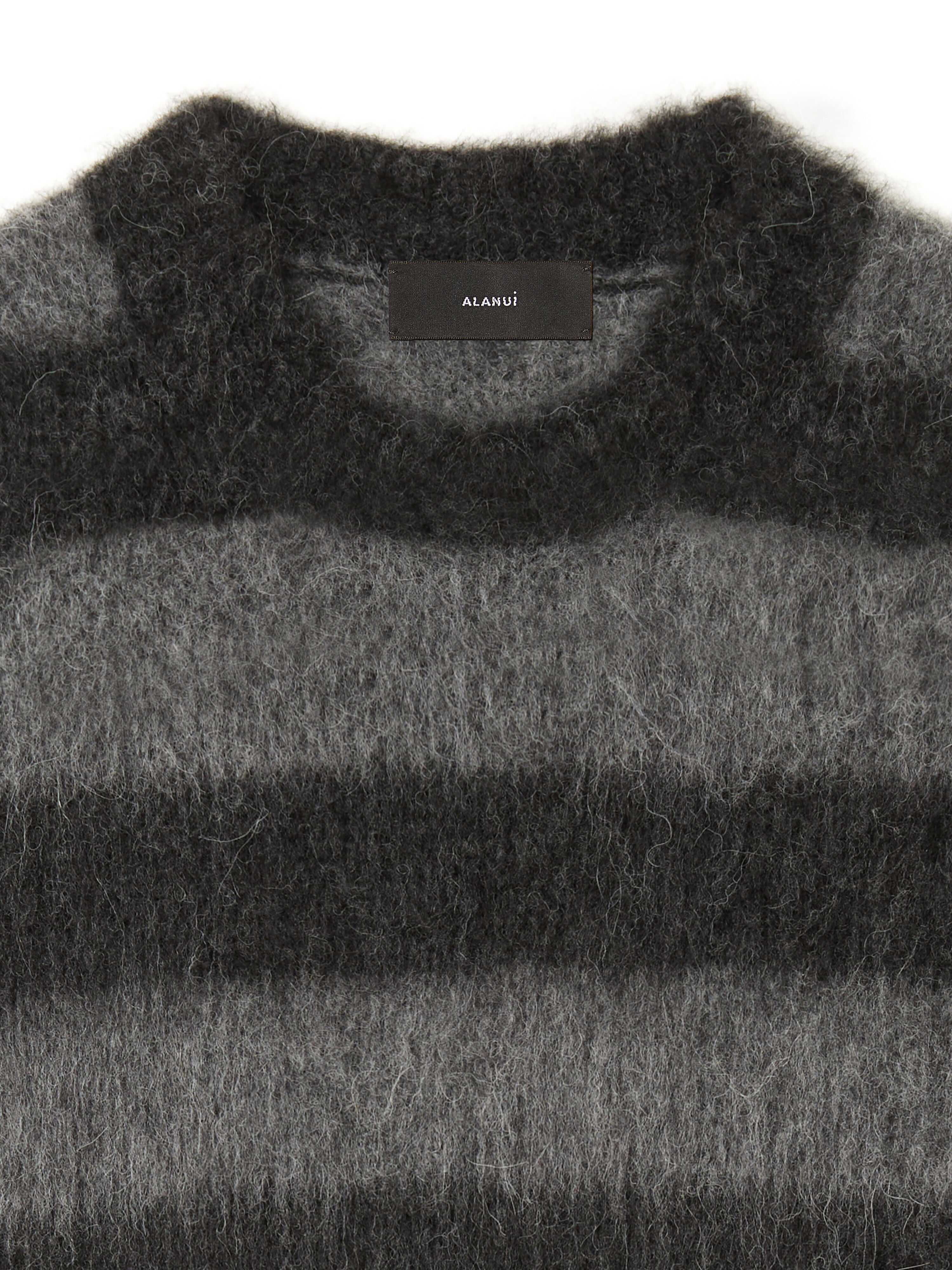 Alanui Grunge Stripes Sweater Charcoal-Ardesia LMHE033E25KNI006
