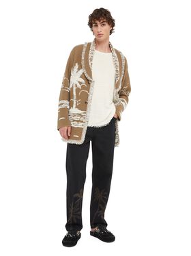 Alanui T-Shirt Coffee-Linseed LMHB039R25KNI002