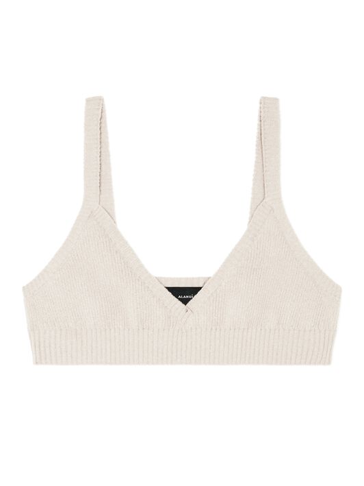 Alanui Cashmere Bralette White LWHR005E24KNI001
