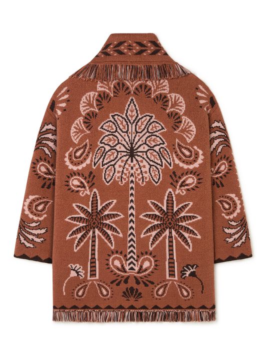 Alanui Wild Wonder Foulard Cardigan Terracotta-Peach LWHB064R25KNI005