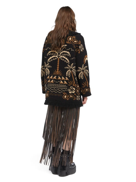 Alanui Glimpse Of Eden Cardigan Black-Dakar LWHB064E25KNI00C Alanui Glimpse Of Eden Cardigan Black-Dakar LWHB064E25KNI00C