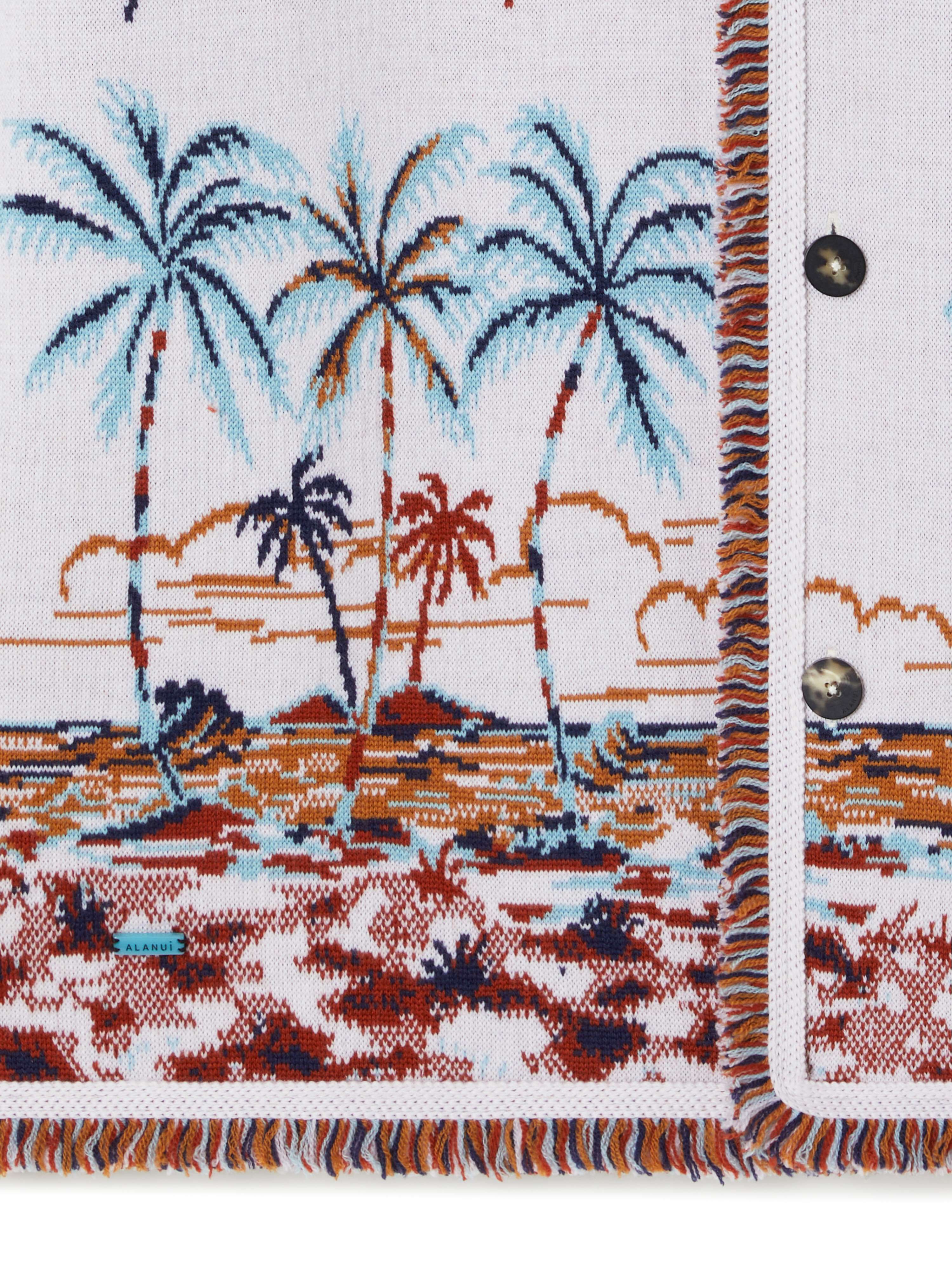 Alanui The Tale Of Hawaiian Cardigan Chalk-Sky Blue LMHB039R25KNI002